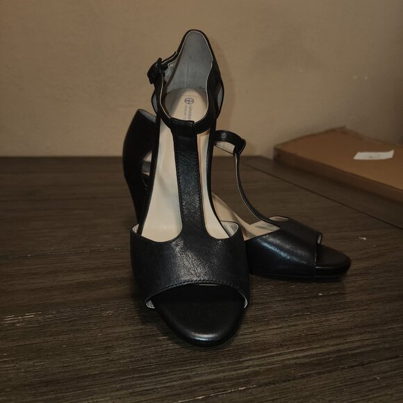 GIANI BERNINI CLARAA DRESS SANDALS Black Leather 9.5M - Picture 4 of 16